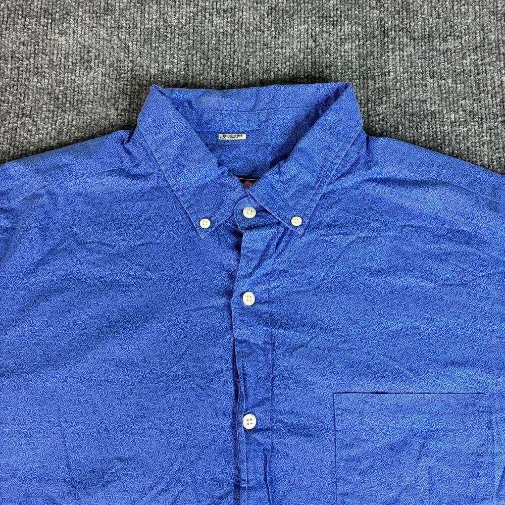 Vineyard Vines Murray Shirt Men’s XL Blue Starfish Print Short Sleeve Button Up